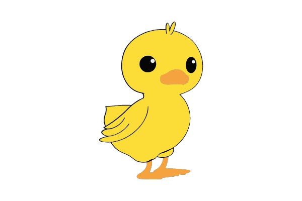 Chubby Little Chick: A Whimsical Illustration