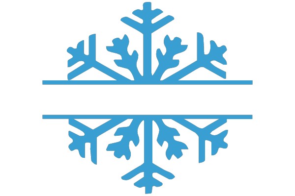 Symmetrical Blue Snowflake Design