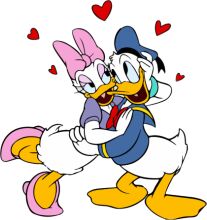 A Heartwarming Hug: Disney's Duck and Bunny Characters Share a Moment of Love and Friendship