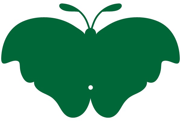 Vibrant Green Butterfly Logo