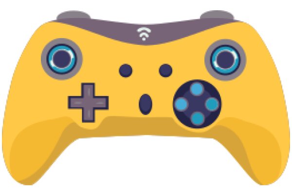 Vibrant Gaming Controller: A Colorful and Detailed Illustration