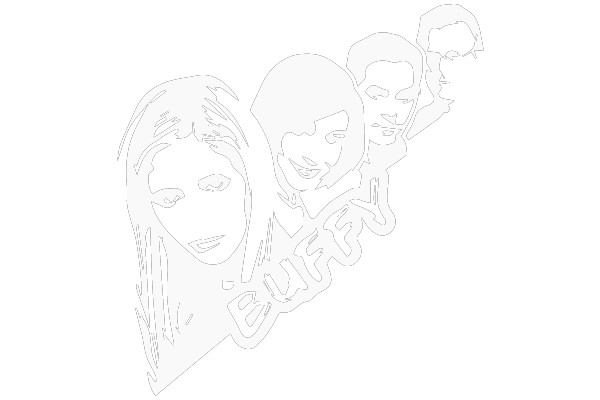 Stylized Buffy The Vampire Slayer Characters in Silhouette