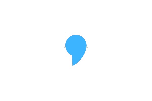 Abstract Blue Shape on a Light Background