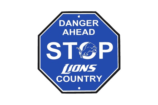 Lions Country Stop Ahead