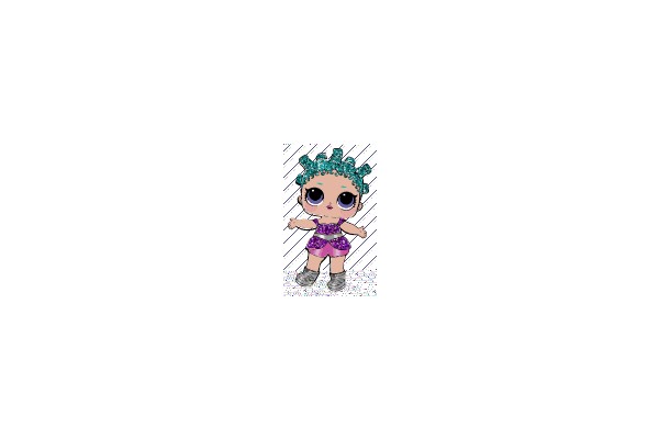 Sparkling Doll with Green Hair