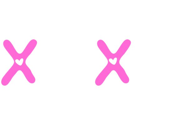 Two Pink X's with a Heart in the Middle