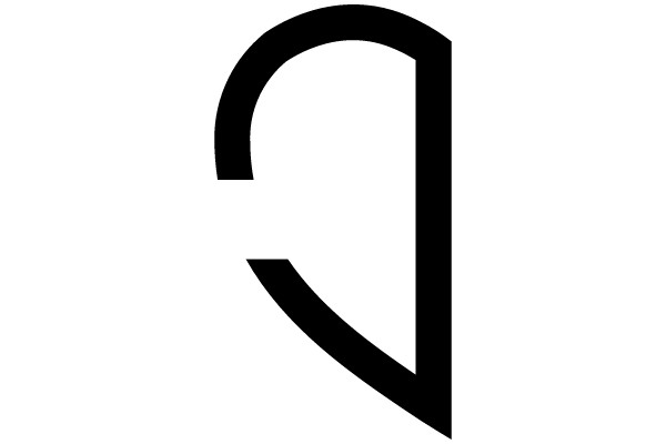 Black Cursive Letter 'e' on White Background