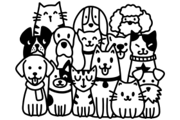 A Whimsical Collection of Cartoon Pets