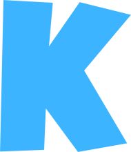 Stylized Blue Letter K