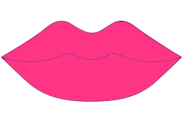 Vibrant Pink Lip Shape Sticker