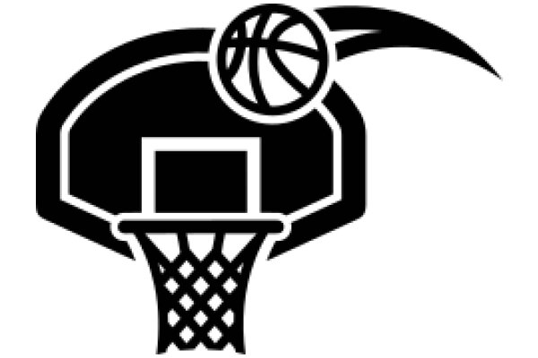 Basketball Icon with Net and Ball