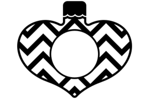 Stylized Heart with a Zipper Design