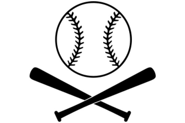 Baseball Symbol with Bat and Ball