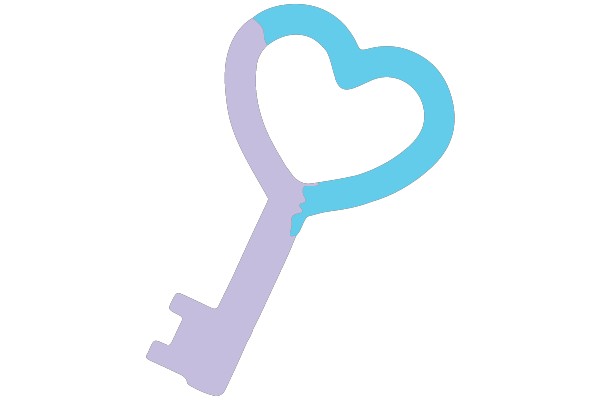 Symbol of Love: A Heart-Shaped Key Clip Art
