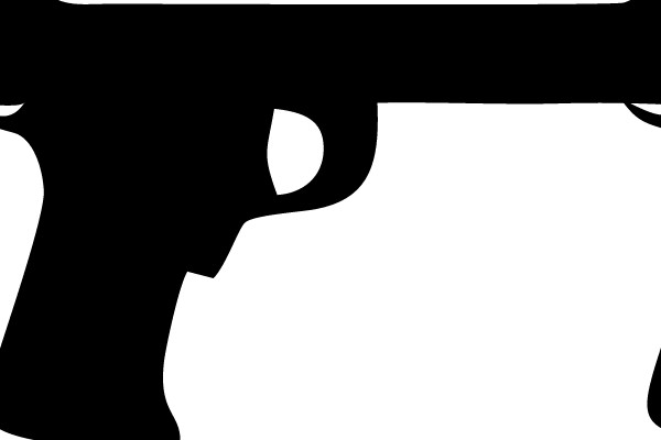 Silhouette of a Pistol.