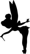 Silhouette of a Fantastical Creature: A Black and White Illustration of a Winged Figure
