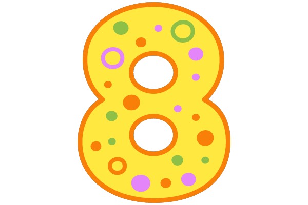 Colorful and Playful Number 8 Design
