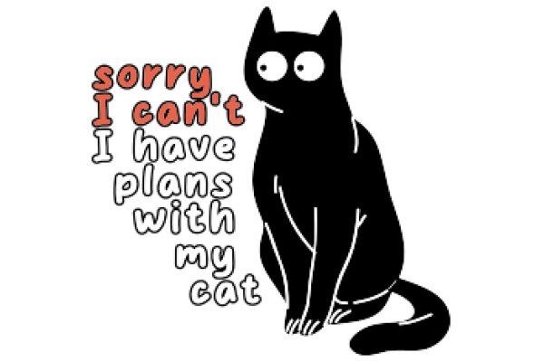 A Playful Apology from a Cat: 'Sorry, I Can't I Have Plans with My Cat'