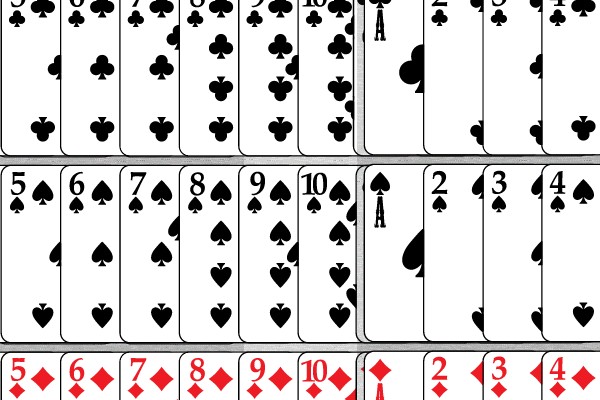 Poker Cards Spread Out on a Table