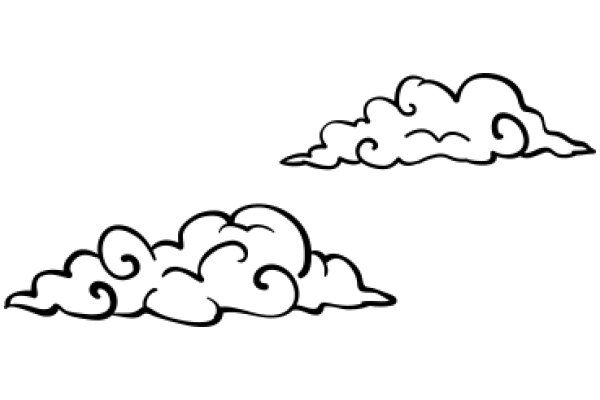 Two Whimsical Cloud Drawings
