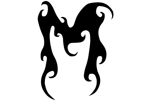Flame-like Design with Curved Lines