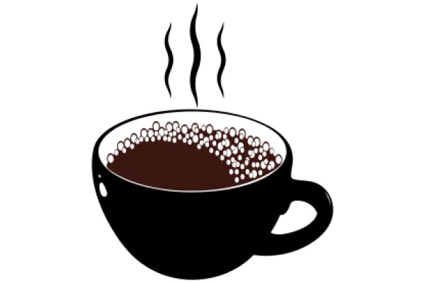 A Cup of Coffee with Steam Rising