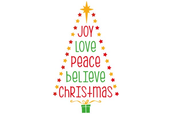 Joy, Love, Peace, Believe, Christmas: A Festive Celebration of the Season's Spirit
