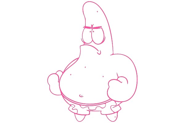 Angry Patrick Star - Line Art