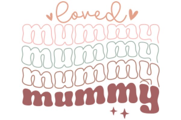 Celebrating the Love for Mothers: A Colorful Tribute to the Words 'Mum' and 'Mom'