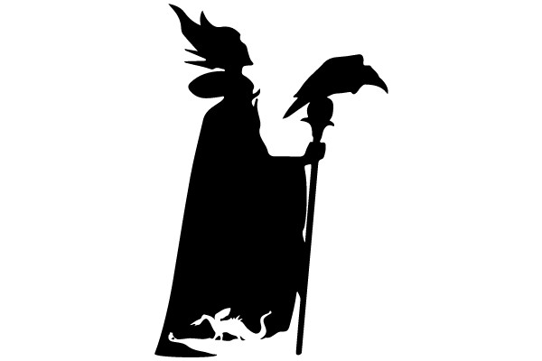 Guardian of the Cauldron: A Silhouette of Medieval Mystery
