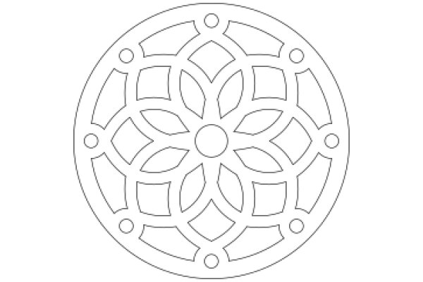 Simplistic Geometric Design: ACircle with Intricate Patterns