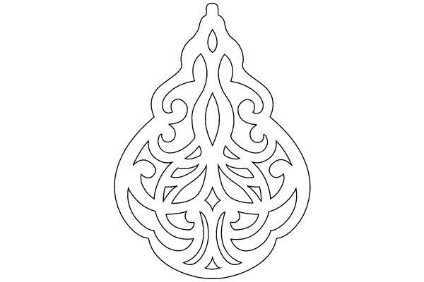 A Line Drawing of a Thai Royal Emblem.