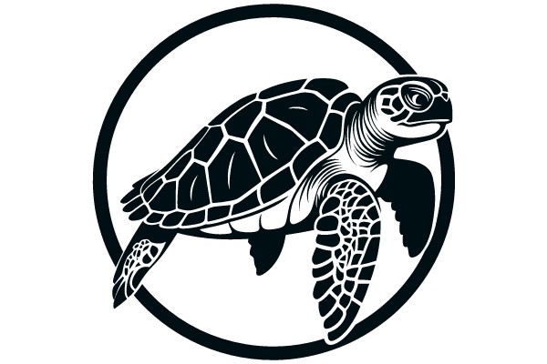 Sea Turtle in Circular Frame