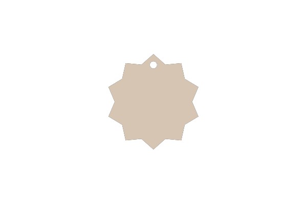 A Beige Shape with a Hole in the Center