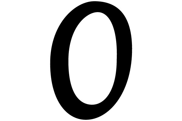 Black Oval on White Background
