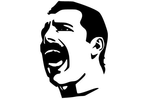 Silhouette of a Shouting Man