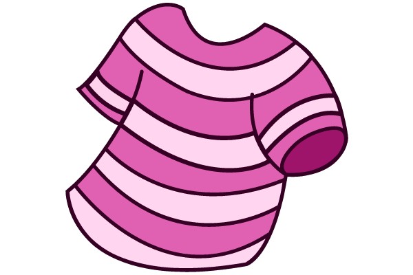 Pink Striped T-Shirt Clip Art