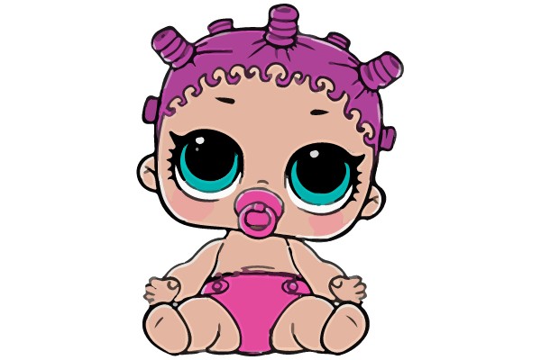 Adorable Baby Doll Illustration