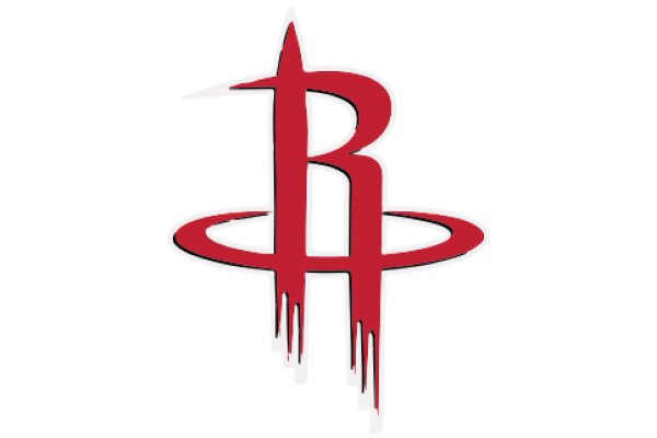 Stylized Red Letter 'R' with a Droplet Design, Set Against a White Background.