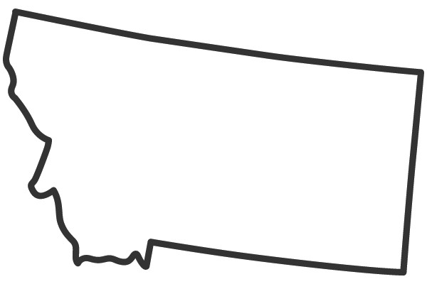 Montana Outline Map