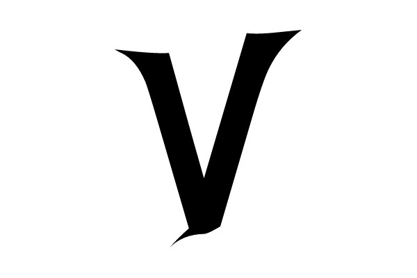 Bold Serif Letter V
