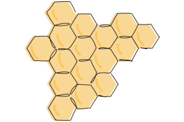 Honeycomb Illustration: A Simple yet Detailed Representation of Nature's Architecture