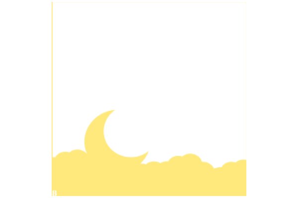 A Simple, Minimalist Design with a Yellow Frame and a Moon Silhouette