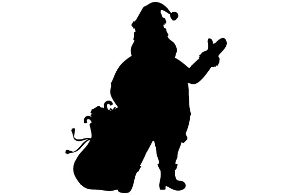 Silhouette of Santa Claus