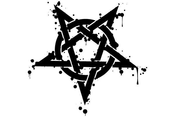 Black Splatter Star