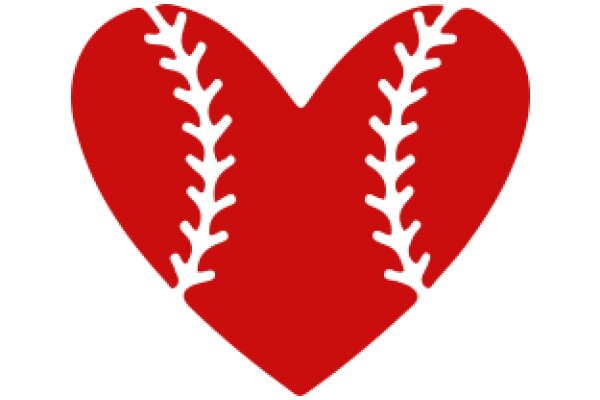 Red Baseball Stitch Heart