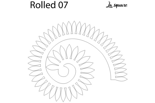 'Spiral Geometry Pattern: Rolled 07'