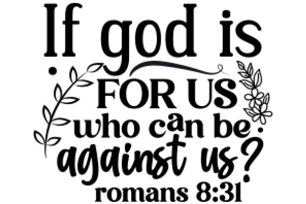 Inspirational Quote: 'If God Is For Us, Who Can Be Against Us? Romans 8:31'