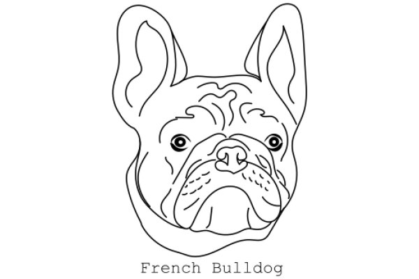 French Bulldog Illustration with Text
