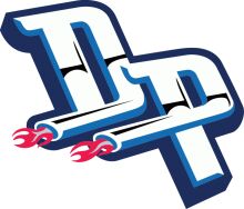 Stylized Logo of DP with Flames
